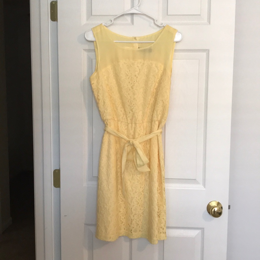 The Limited Yellow Lace Dress Size Small